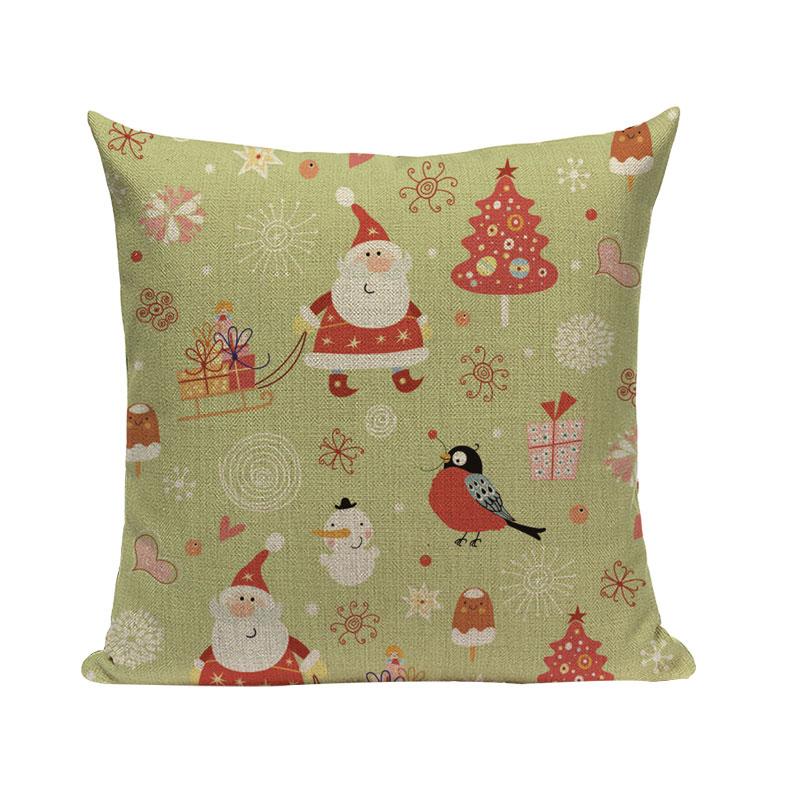Love & Life Christmas Decorative Pillow Cover Merry Christmas Decor Cushion Covers Linen 45X45CM Noel Pillows Cases Almofadas