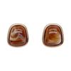 European Trend New High Design Luxury Amber Earrings For Women Fashion French Retro Style Jewelry Girl Gift Accessories