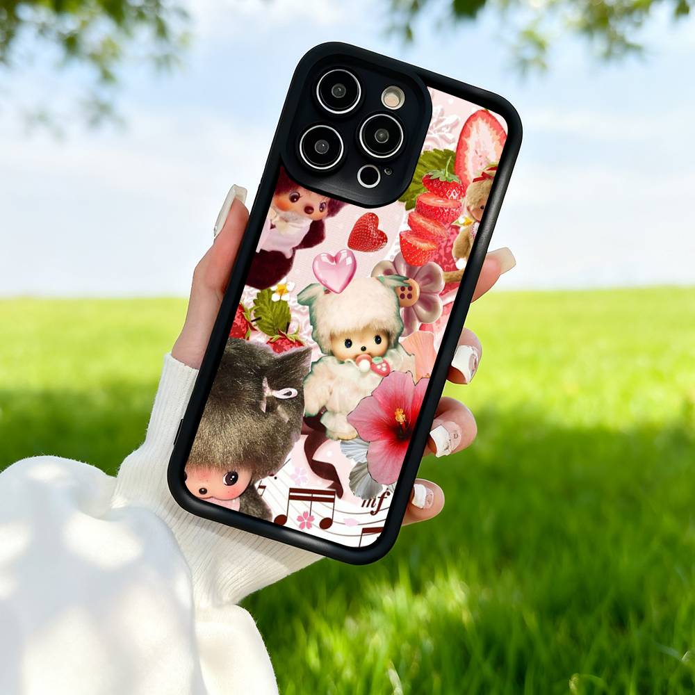 

Cute M-Monchhichi Phone Case For IPhone 17 16 15 14 12 11 13 Pro Max Soft Cover For IPhone 17 Air 16E Plus Case iPhone 16pro max