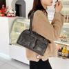 Large capacity simple retro underarm bag women's fashion popular simple handbag trendy shoulder bag
