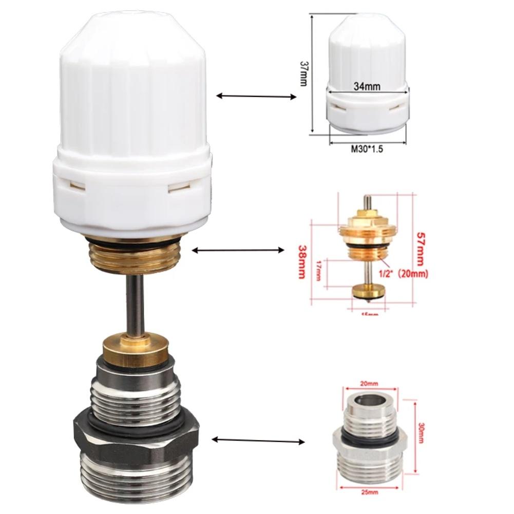 3 4 X 1 2 Automatic Needle Valve Brass Valve Core Effortless Water Flow Adjustment Indoor Temperature Regulation