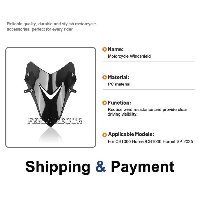 For Honda CB1000 CB 1000 Hornet SP 2025 Windshield Windscreen Spoiler Motorcycle Meter Visor Wind Screen Deflector Protector
