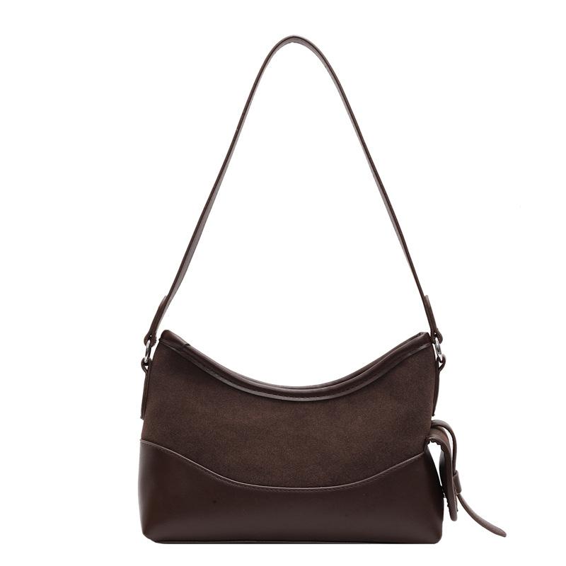 Autumn and winter matte retro small bag, new women's bag, popular messenger bag, shoulder underarm bucket bag.