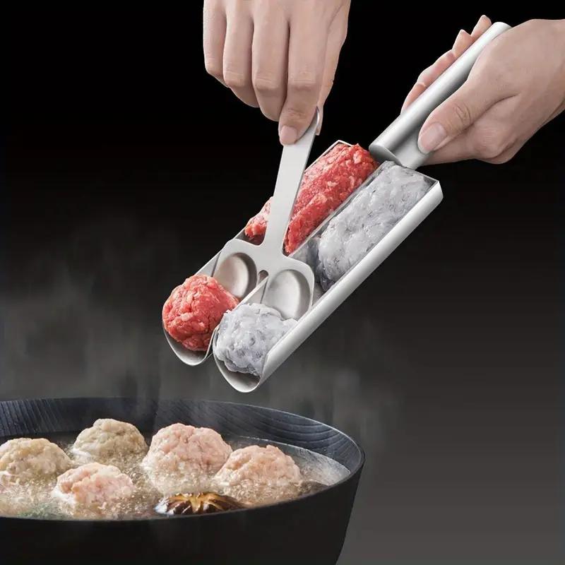 1PCS Stainless Steel Household Meatball Maker for Making Fish Balls and Shrimp Slips Rice Balls and Meat Fillings Cooking Spoon