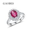 Women's 3.5 Carat Egg-shaped Ring: S925 Sterling Silver with Simulated Pigeon Blood Red, Green, and Nano Blue Stones and Full Diamond Accents.