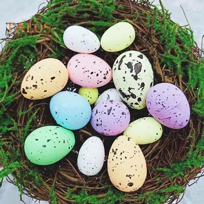 Talos 20 Stück Ostereier in leuchtenden Farben, zum Selbermachen, ungiftig, fröhliche Ostereier, Dekoration für Ostern