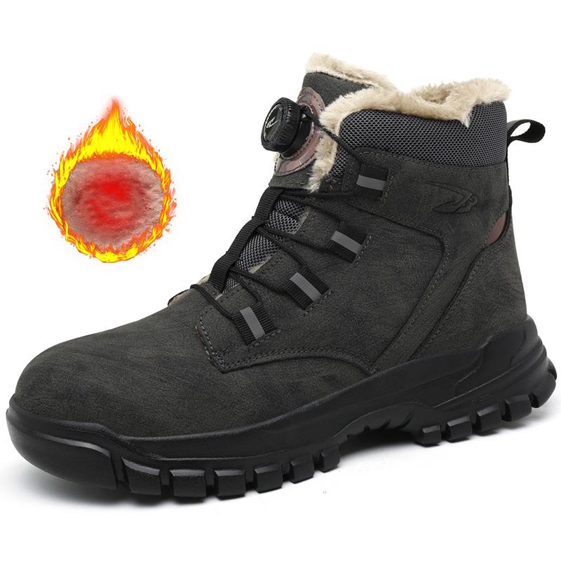 Autumn Winter Work Safety Boots Men Steel Toe Shoes Waterproof Lightweight Protective Safety Shoes Men Footwear Size