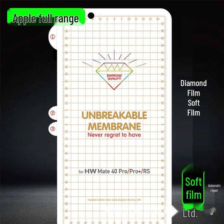 Compatible Hydrogel Film for Apple Devices: 17 Pro Ceramic, 15 HD Soft, 13 Frosted, 12 Mobile, 14 Max.