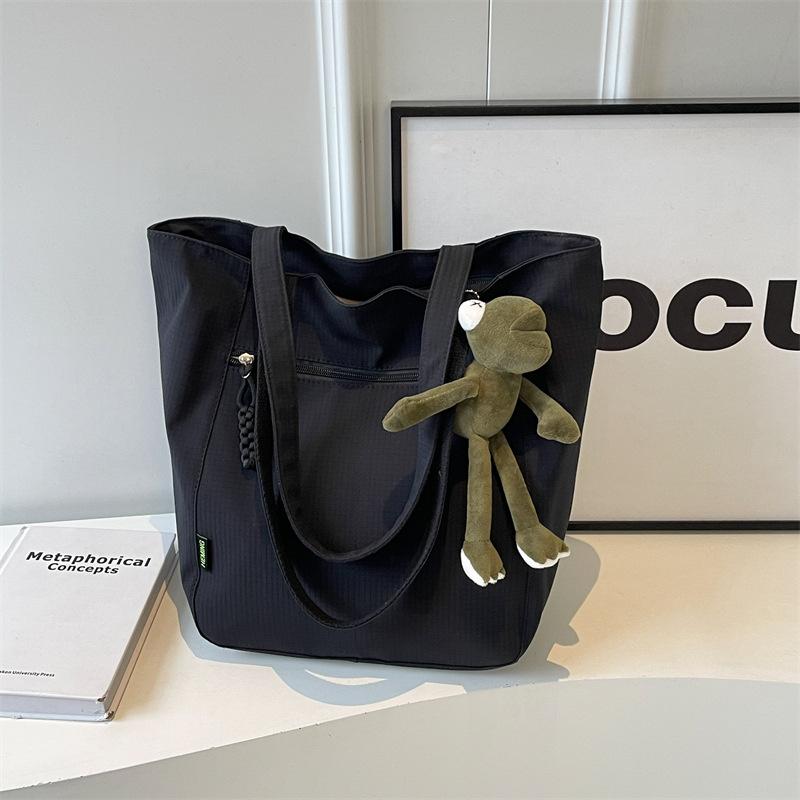 New Canvas Bag Office Worker Commuter Bag Large Capacity Student Campus Shoulder Bag Simple Casual Tote Bag Fashion
