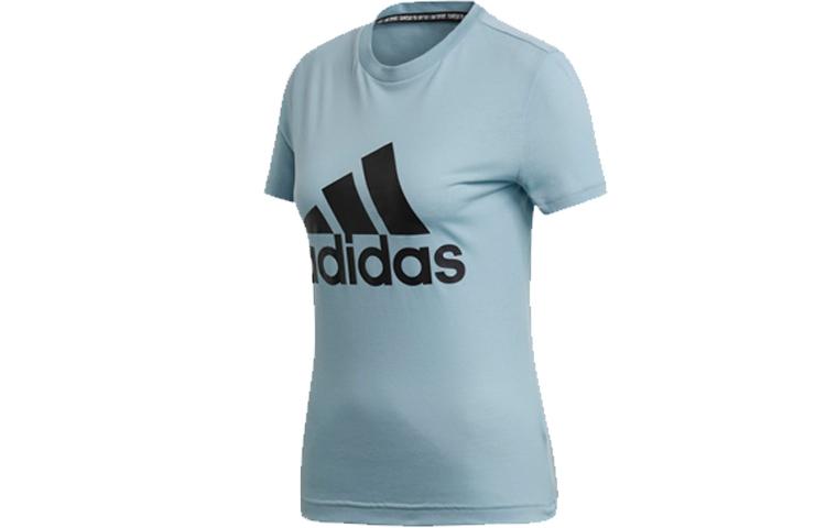 

Adidas T Shirts Women s Blue Crew Neck Moderate Straight Fit DY7734 L