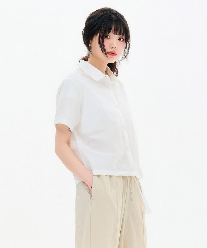 CHASECULT Women'S Seersucker Short Sleeve Shirt-Fbrg5574D0A