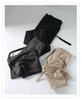 2026 Women's Black Cotton High-Waisted Wide-Leg Pants - Loose, Slimming, and Floor-Length for Spring and Autumn.
