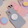 Cute Macaron Silicone Round Magnetic Holder Grip Tok Griptok Phone Stand Holder Support For iPhone 15 For Pad Magsafe Smart Tok