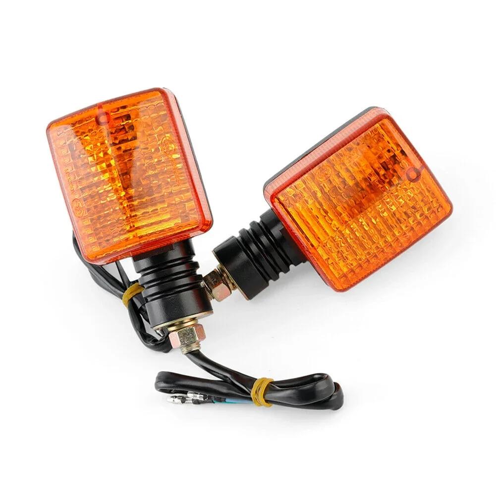2pcs Lights For Honda CB 250 350 400 500 650 900 Shadow 750 Black/Amber MOTORCYCLE TURN SIGNALS CB250