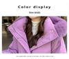 Plus Size Long Down Jacket for Women with Fur Collar and Hood, 300 Jin Capacity
