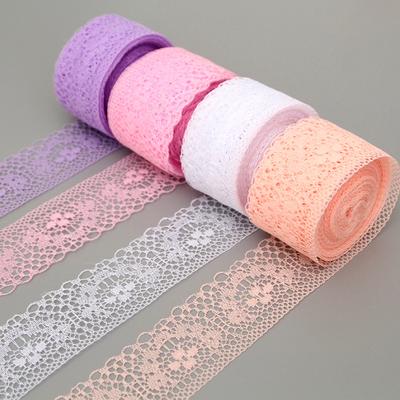 10 Yards/Parti Bomull Hvit Blonderkant Stoff Håndverk DIY Naturlig Blonderbånd Sying Klær Broderi Bryllupsfest Tilbehør 40mm