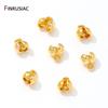 18K Gold Plated Brass End Crimp Beads For Jewelry Making,DIY Bracelets Accessories,Bead Tip Connectors For Jewelry Supplies