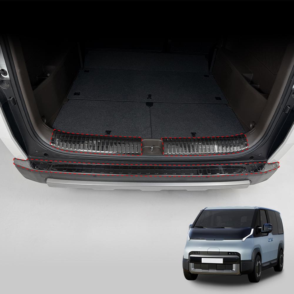 2PCS Car Interior Trim Inner Door Sill Guard Threshold Trim Decorative Stainless Steel Material For KIA PV5 2025-2026 LHD/RHD
