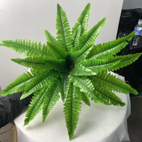 2 Bucăți Plante Simulate Rezistente la UV Ferigi Artificiale Realiste Verdeață Fără Întreținere