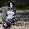 Demon Slayer Aoi Kanzaki Butterfly Mansion Cosplay Costume, Unisex Anime Role Play Outfit