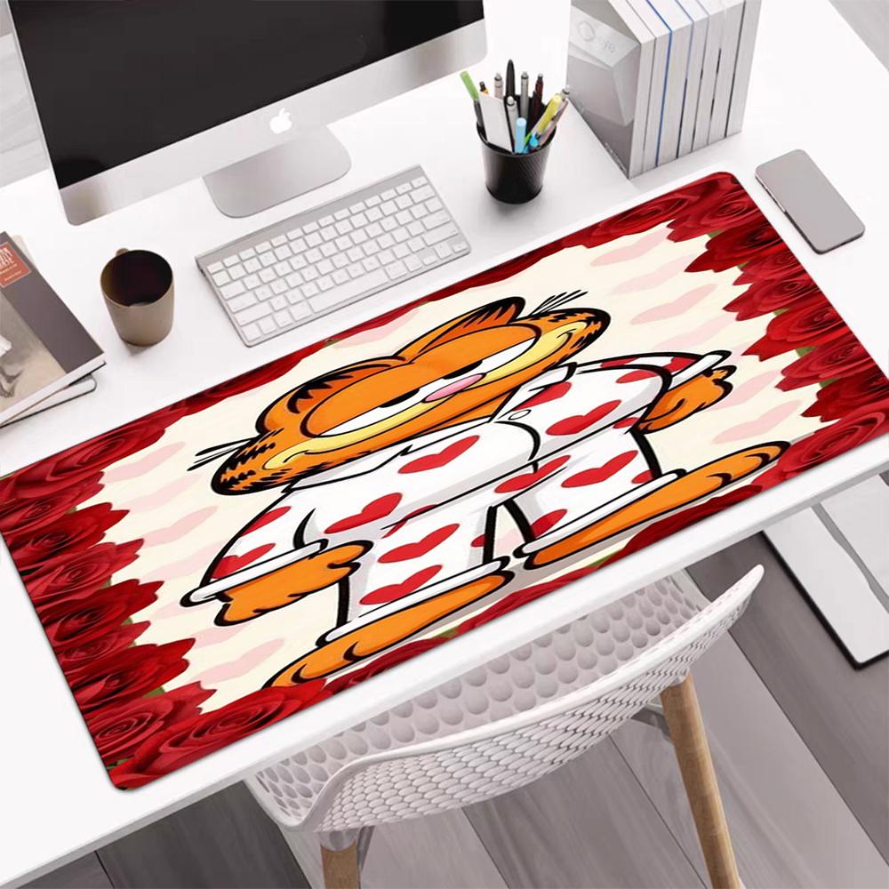 Garfield Theme Mouse Pad, Non Slip Rubber Base, Multifunctional Office & Home Decor, Perfect for Workspace Personalization.