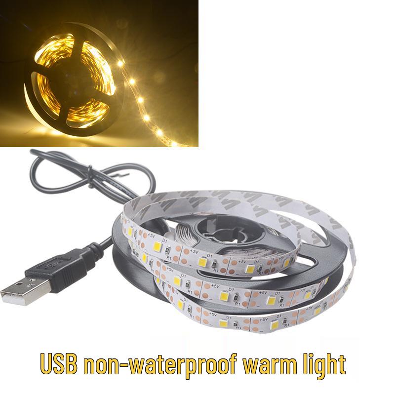 Dimmable USB 5V LED Light Strip with Adhesive Backing for Painting Toys