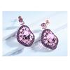 Umcho Created Nano Pink Morganite Drop Earrings Luxury Genuine 925 Sterling Silver Earrings