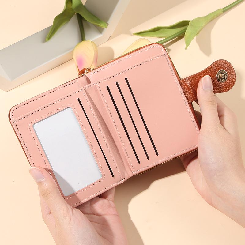 Women's Hong Kong Style Multi-Card Slot Zipper Wallet - Versatile, Large Capacity Purse and Card Holder.