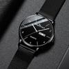 Silent Ultra-thin Men's Watch for Junior and High School Exams Men's Luminous Waterproof Quartz Watch for Young and High School Students