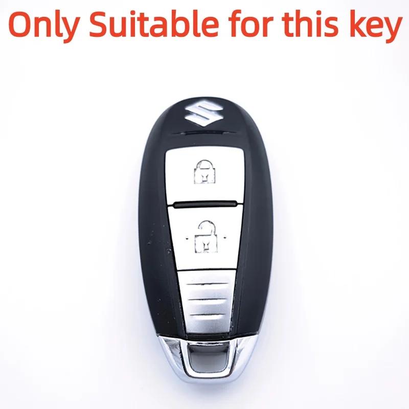 For Suzuki Baleno Ertiga Ciaz Ignis Kizashi Swift Sx4 S-Cross Vitars Silicone Car Smart Key Cover Case Bag Protector Keychain