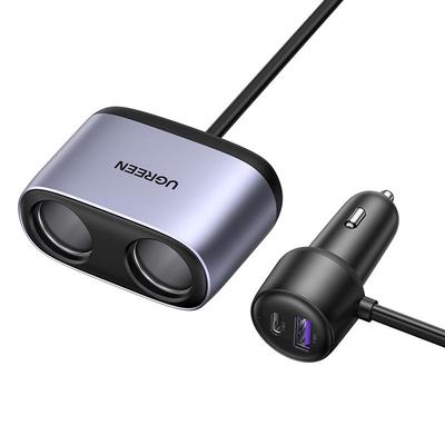 Ugreen Fast Charging Car Charger & Dual Cigarette Lighter Splitter