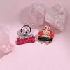 Punk Skull Distinctive Letter Brooch For Halloween Celebrations Stylish Badge Metal