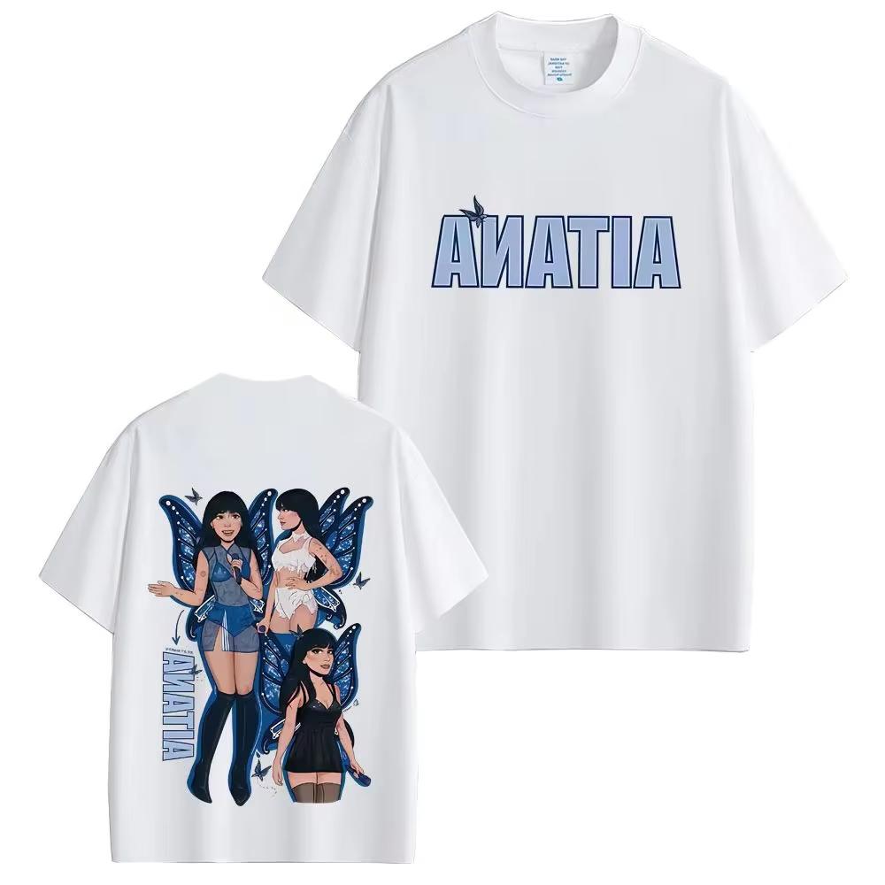 

Singer Aitana Butterfly Graphic Tshirt CUARTO AZUL Tour TShirts 2026 Spring summer Fashion Pop Music Streetwear Men Cotton Top 2XL