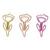 10PCS/Set Metal Flower Bookmark Colored Mini Paper Clip Smooth Meeting File Clip  Book Marking