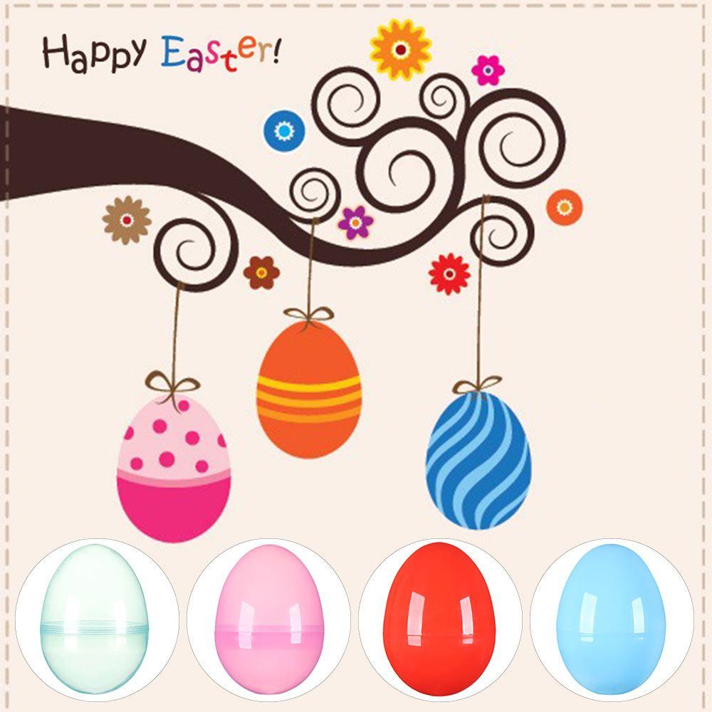 1ks Hry Řemesla Přidejte pochoutky Velikonoční výzdoba Dekorace Plastová velikonoční vajíčka Plnitelná vajíčka Párty dekorace