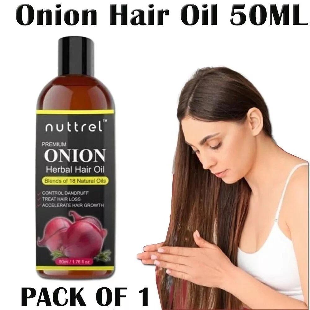 Hair Treatment Oil with Red Onion 50ml | Oil blends of Black Seed, Pure Argan, Sandalwood & Rose | For Rapid Hair Growth