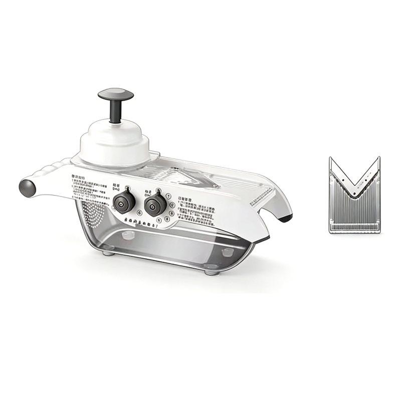 ABBP-Lemon Slicer Adjustable Vegetable Food Cutter Slicing Machine Julienned With Basket Multifunctional Manual Fruit Kitchen