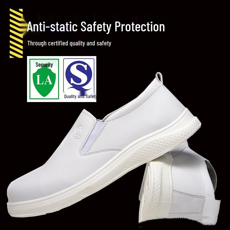Longchan D802 White Anti-Smash Puncture-Proof Safety Work Shoes