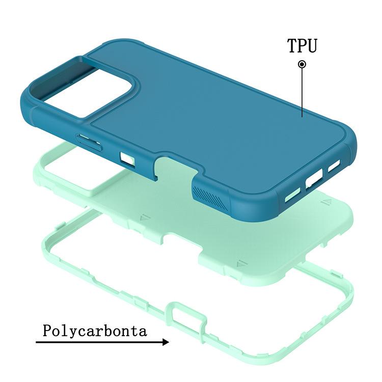For IP16promax Defender Three-in-one Plus Sliding Sleeve Four-corner Anti-fall Airbag All-inclusive Large Hole Mobile Phone Case