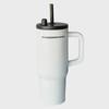 "Stylish Large Capacity Stainless Steel Insulated Water Cup with Handle and Straw"