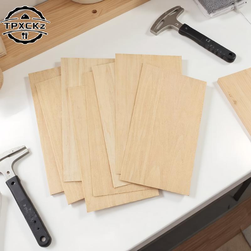 Wood Sheets 15x10cm Basswood Boards 2mm Thin Unfinished Wooden Sheets for Craft& Model Making DIY Project Wood Craft Accessories