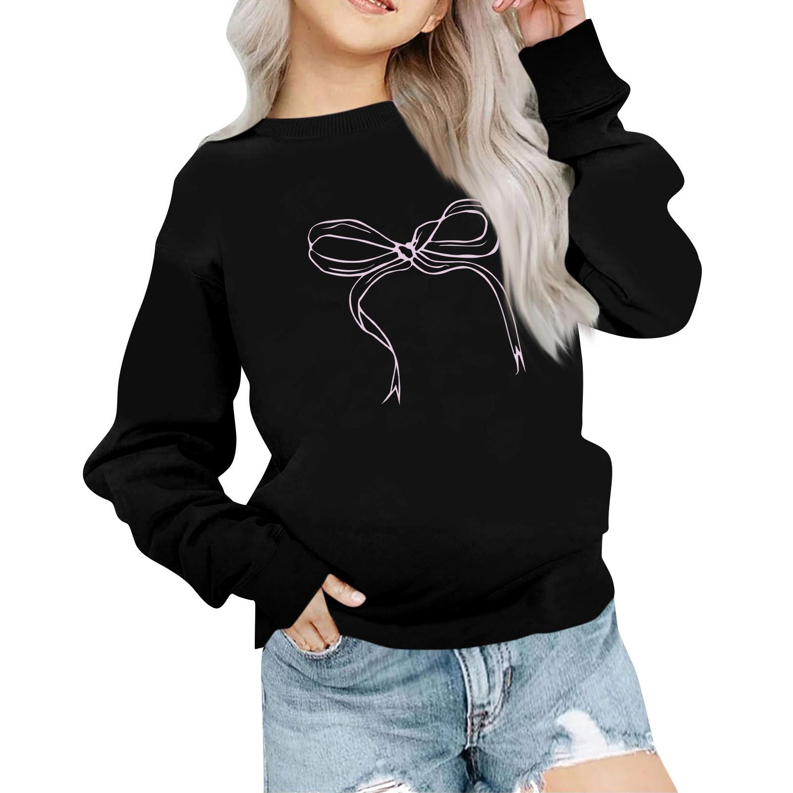 

Мальчики Девочки Детская мода Повседневные универсальные повседневные толстовки с круглым вырезом Повседневные толстовки с длинным рукавом 100 чёрный