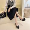 Fashion Pointed Toe Elegant Party With Heel Women's Flat Shoes Sexy 2025 Summer Low Price Korean Style Slip On Trend Y2k Ladies Footwear