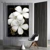 Luxury Plants White Flowers Wall Art Painting Picture Golden Art Canvas Poster Prints Nordic Flowers Art for Living Room Decor