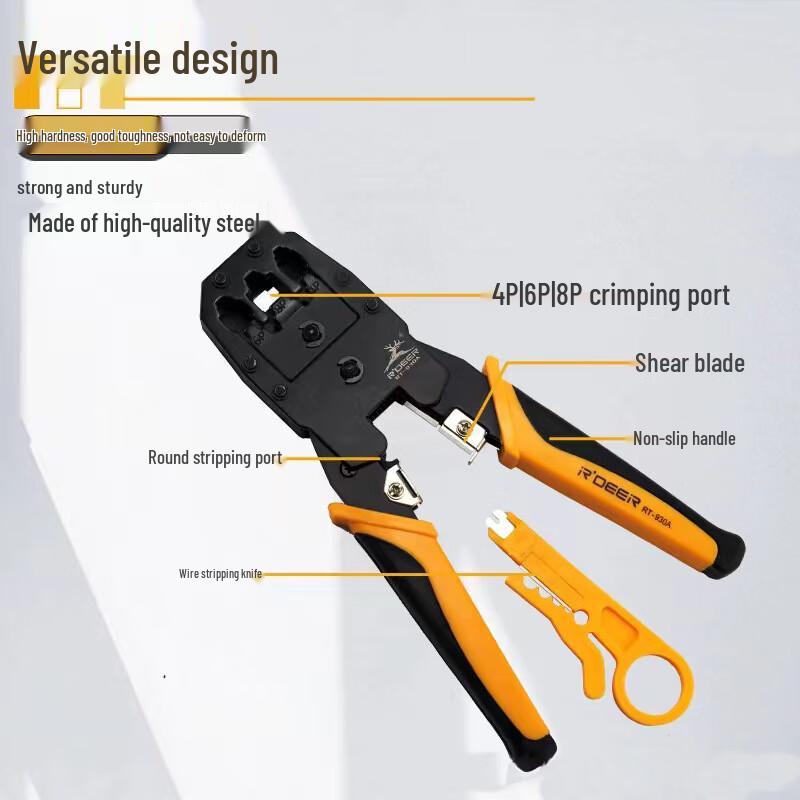 

Beiyou 3-in-1 Network & Telephone Crimping Tool CN plug (adapter included)