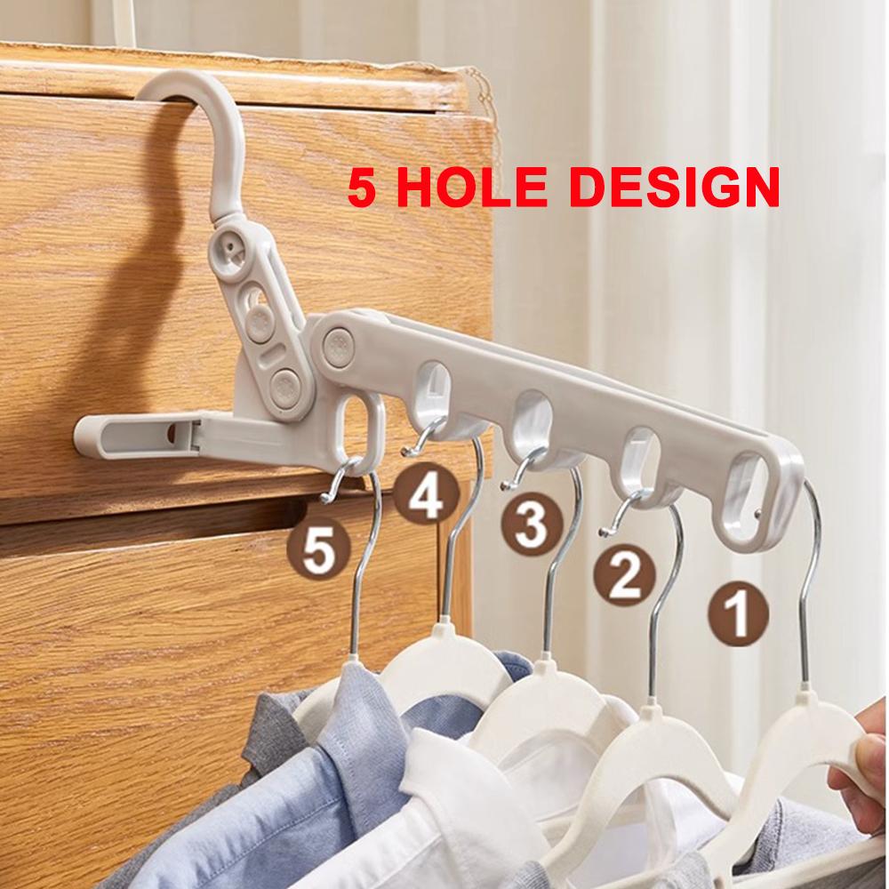 1 buc Umeraș pentru haine pliabil cu cinci găuri Umeraș portabil de călătorie Suport pentru uscare Umeraș pliabil pentru haine