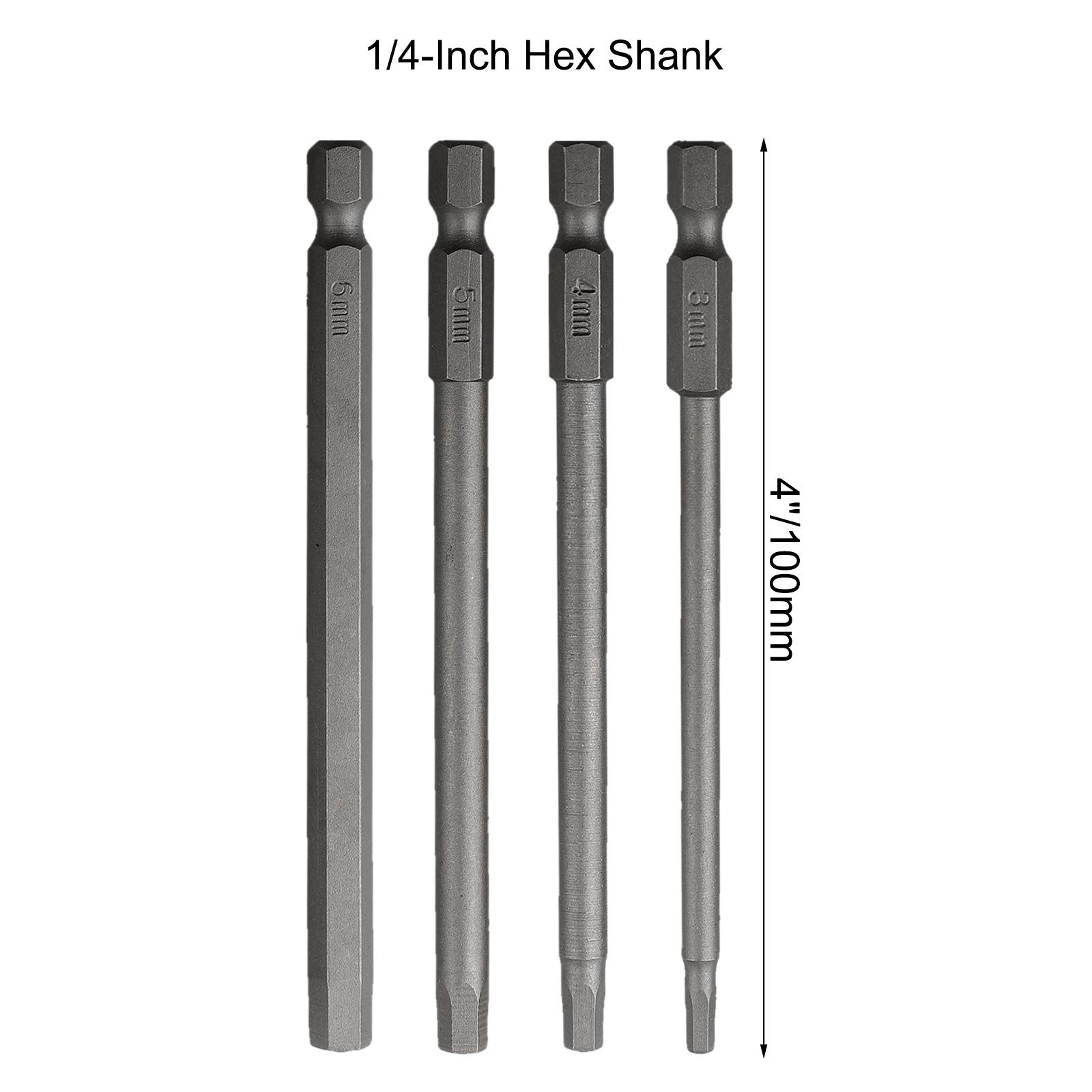 

100mm Length Screwdriver Bits for Torx Hexagon and Flat Head Types