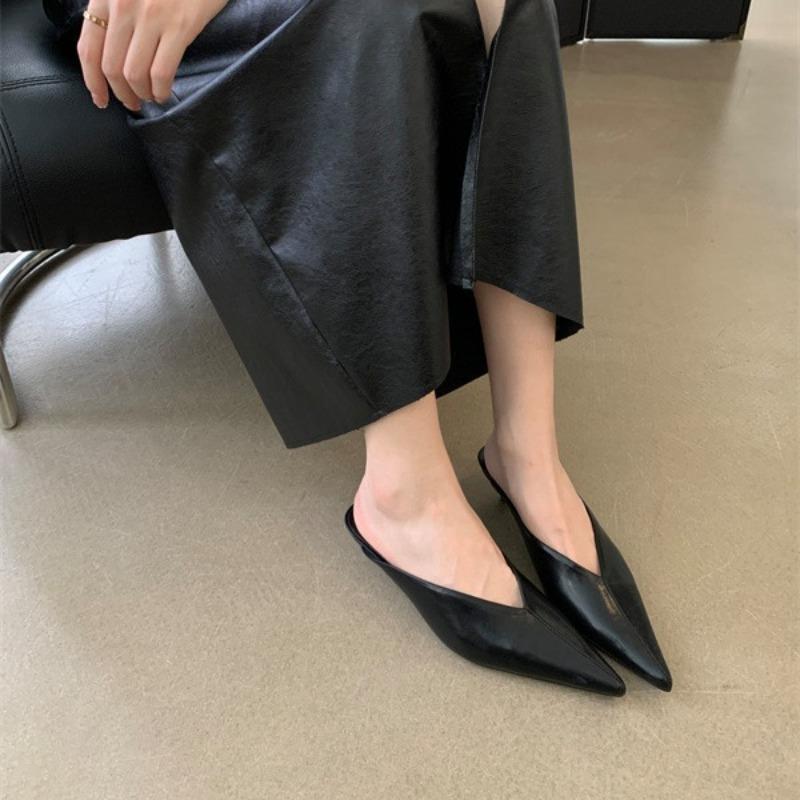 Fashion Women's Sandals New Versatile Slim Heeled Sandals Minimalist Design Luxurious High Heels Retro Daily Commuting Slippers