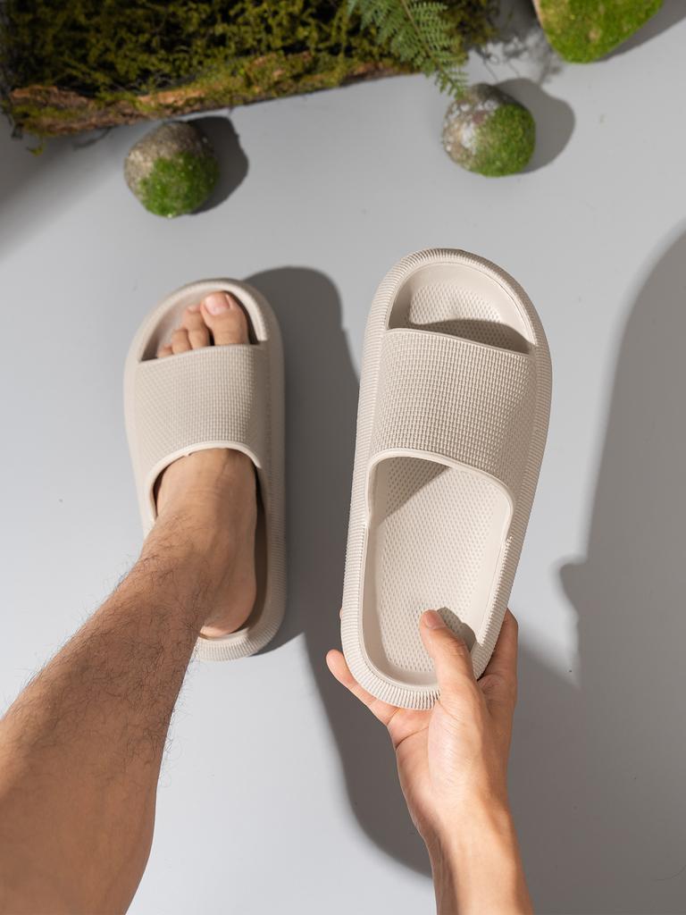 Men's Comfort Slippers One-Time Molded Non-Slip Wear-Resistant Home Indoor Outing Walking Casual Slippers