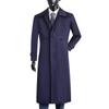 Men's Casual Long Trench Coat Spring Autumn Single Breasted British Vintage Windbreaker Coat